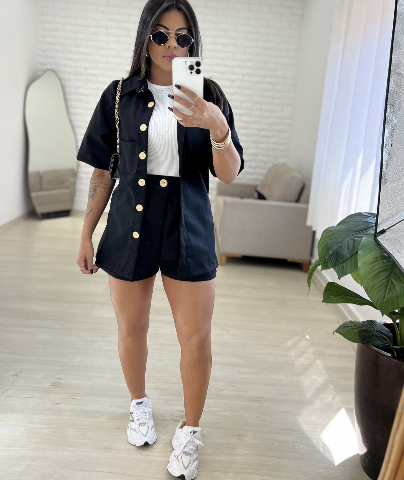 conjunto jordânia liso preto