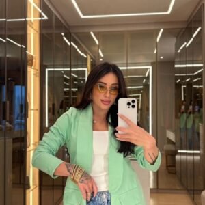 blazer alfaiataria verde jade